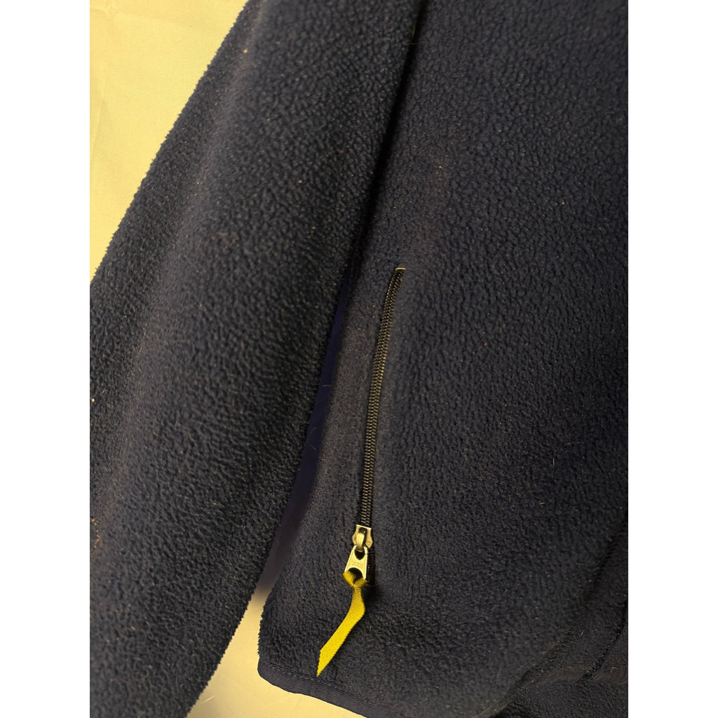 Vintage 90s Patagonia Synchilla Sweater Blue Full Zip Fleece Mock Neck Golf XS