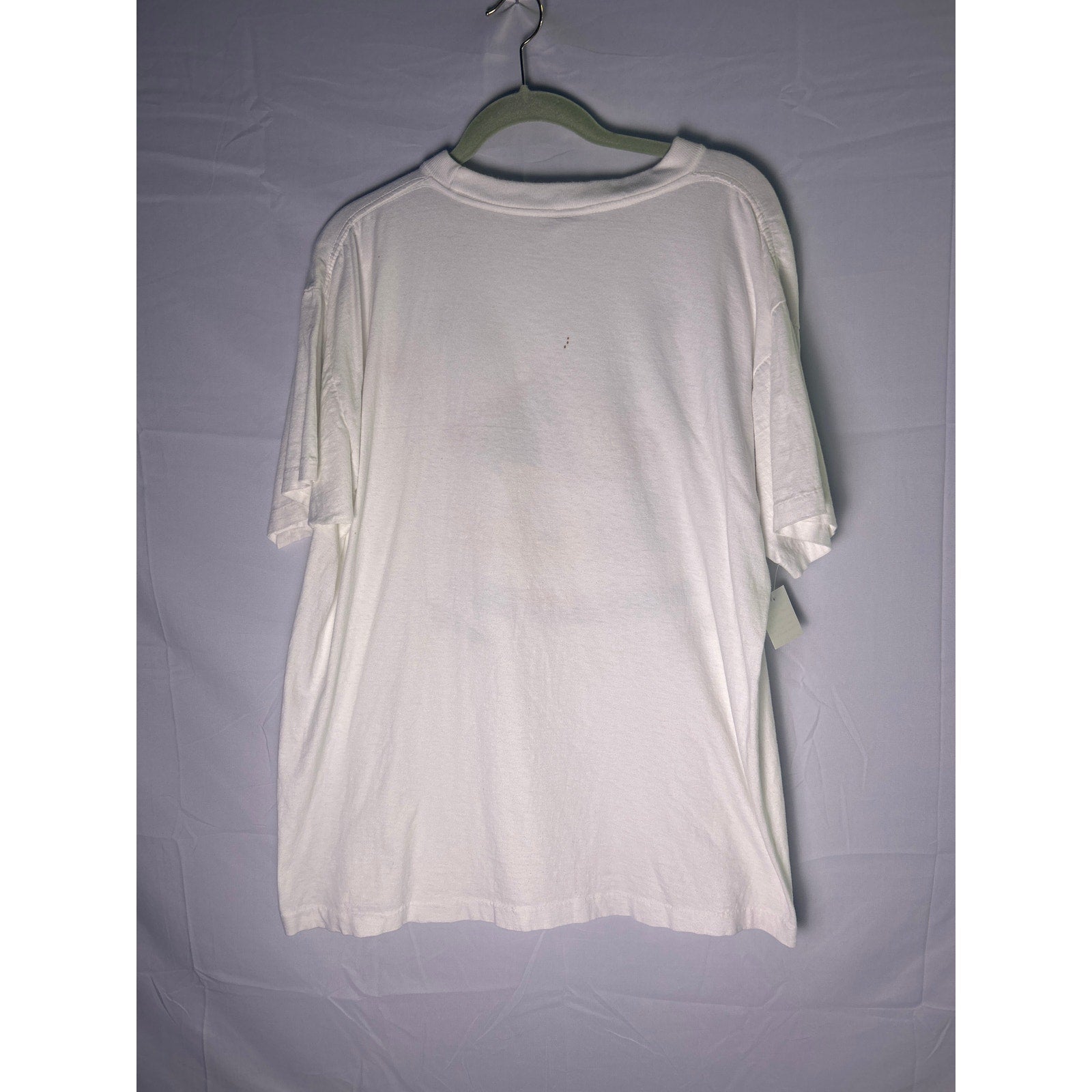 Vintage 80s-90s Carousel Merry-Go-Round Glitter Print White Shirt Women One Size