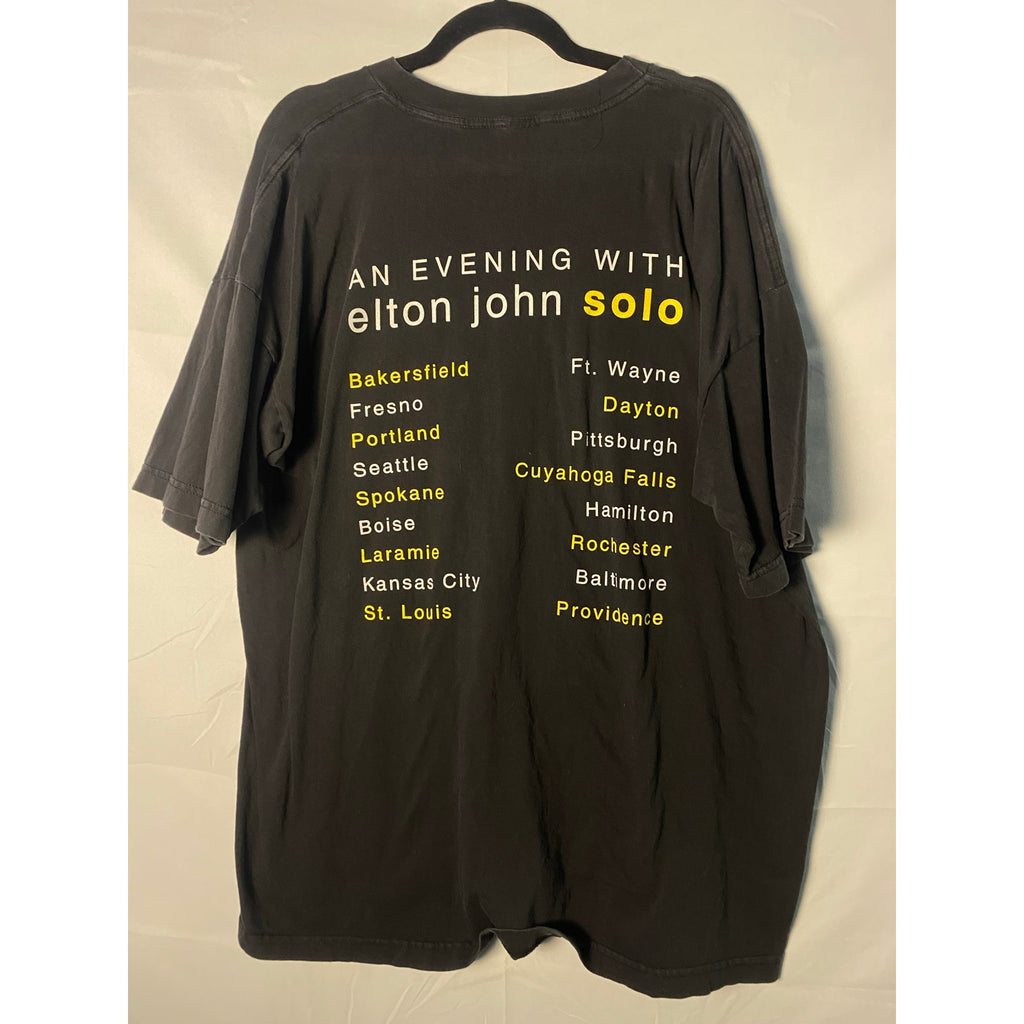 Vintage 1999 An Evening with Elton John SOLO Tour Graphic Shirt Men's Size XL