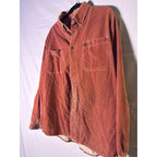 Vintage Ruff Hewn Burnt Orange Long Sleeve Cotton Button Up Shirt Men's Size XL