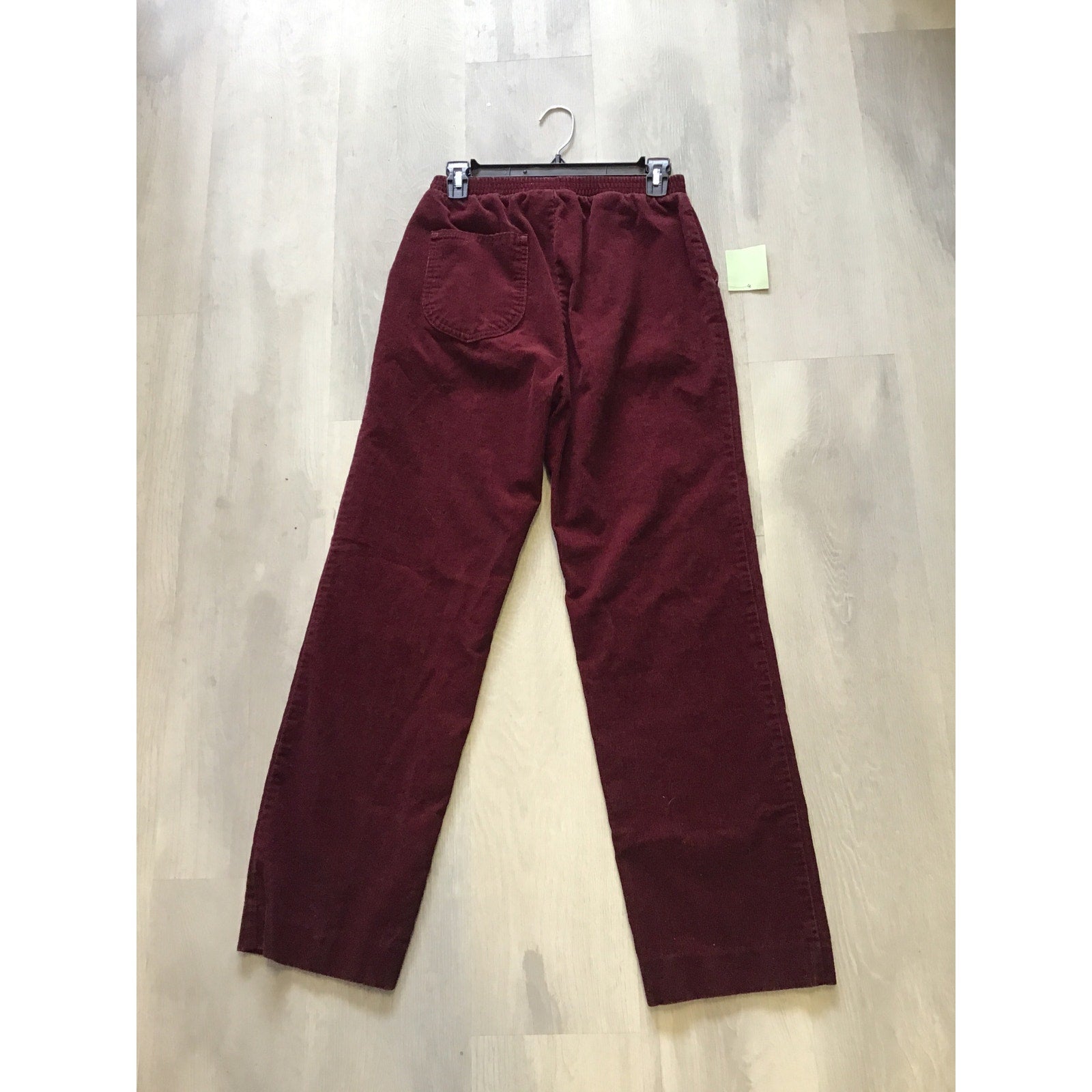 Vintage 70s-80s Deep Maroon Straight Leg Corduroy Pants Women's Size 12