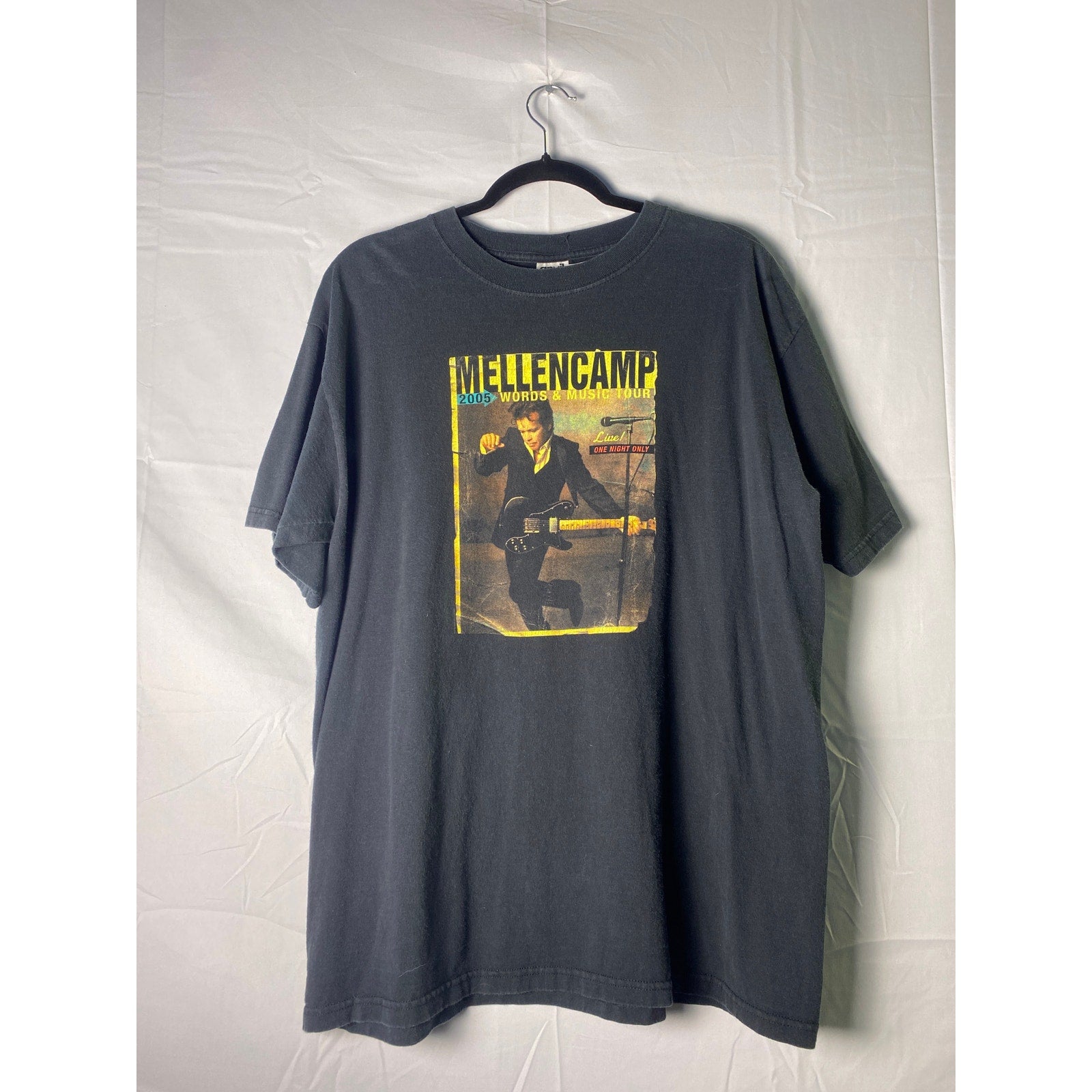 Anvil John Mellancamp 2005 Words and Music Tour T-shirt Men's Size Large