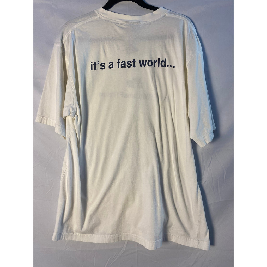 BMW.WilliamsF1Team URL White Graphic Print Shirt Men's Size 2XL Crewneck