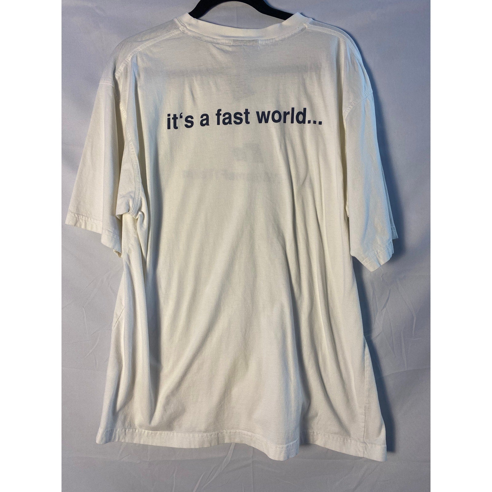 BMW.WilliamsF1Team URL White Graphic Print Shirt Men's Size 2XL Crewneck