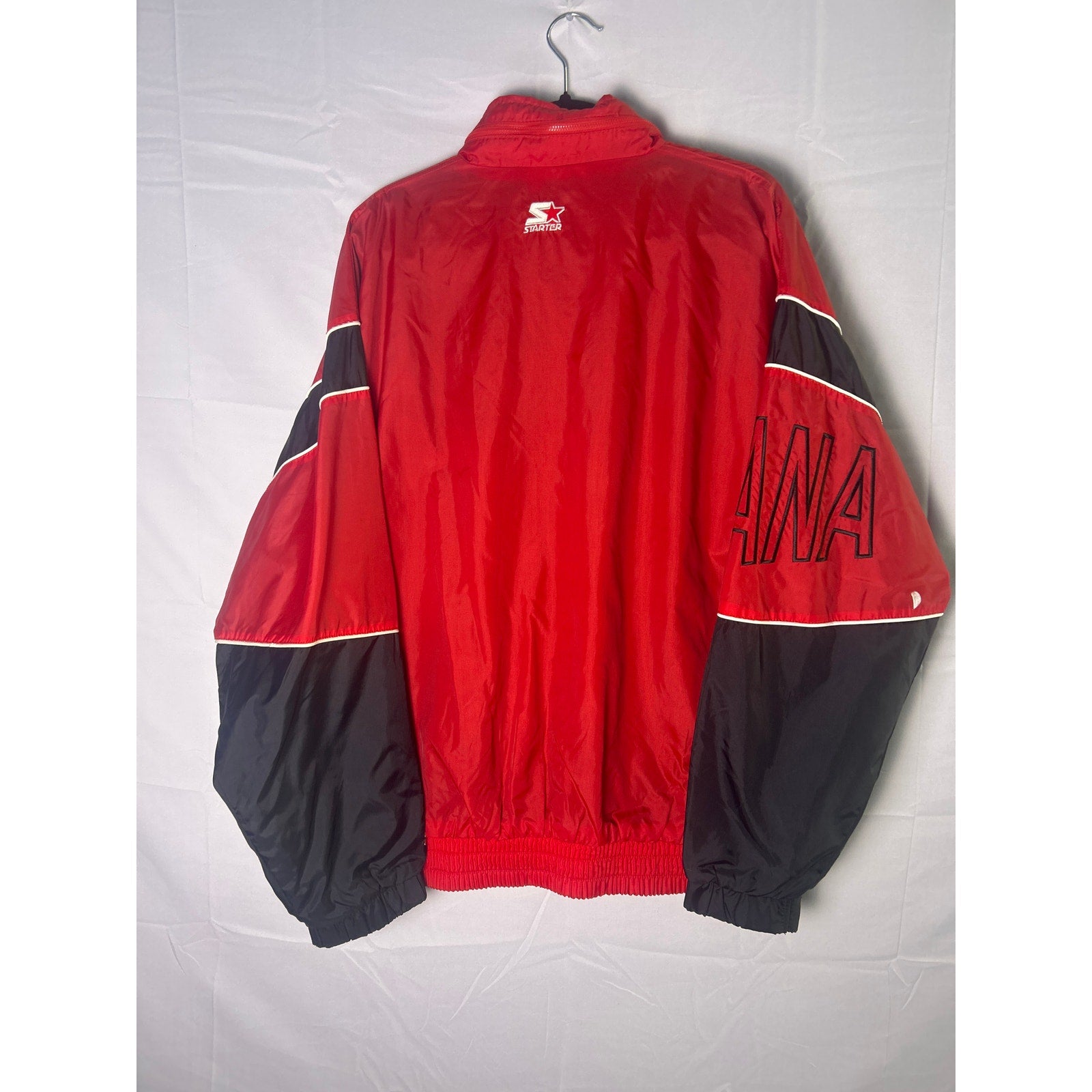 Vintage Indiana Hoosiers Red Windbreaker Nylon Full Zip Jacket Men's Size Large