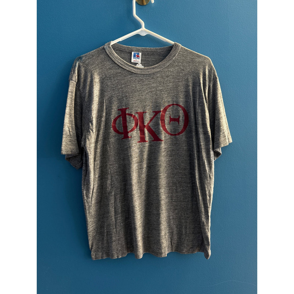Russell Athletic Phi Kappa Theta Lettered Short Sleeve Gray T-Shirts Men's XL
