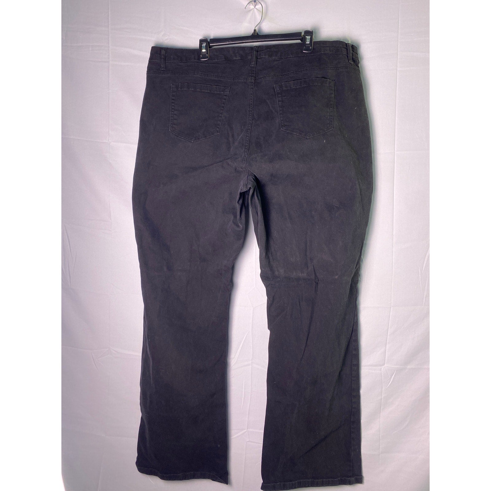 Ashley Stewart Black Denim Bootcut Dark Wash Jeans Women's Size 26