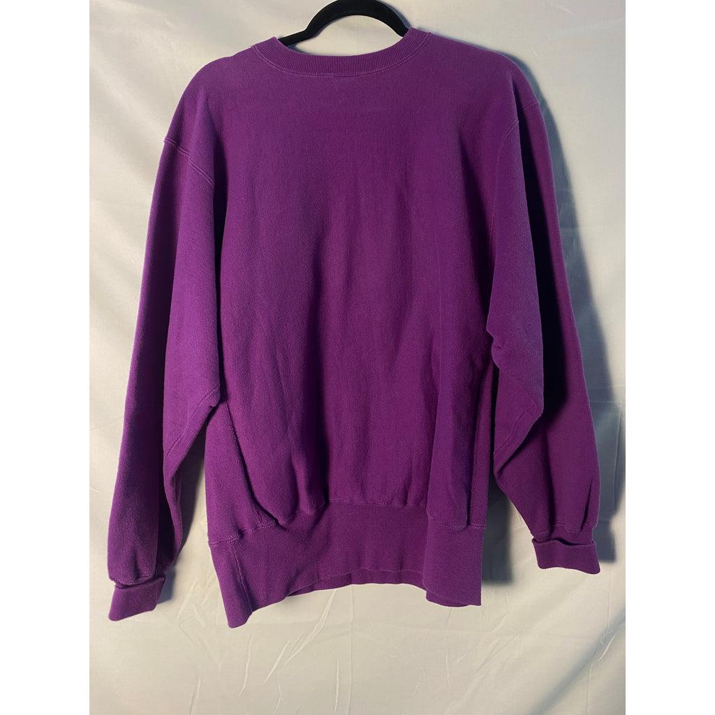 Vintage 90s Champion Reverse Weave IU Indiana White Print Purple Sweater Large