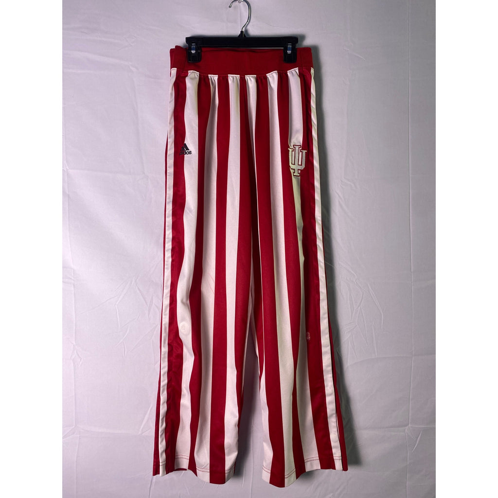 adidas Indiana University Candy Red White Stripe Basketball Pants Youth Large
