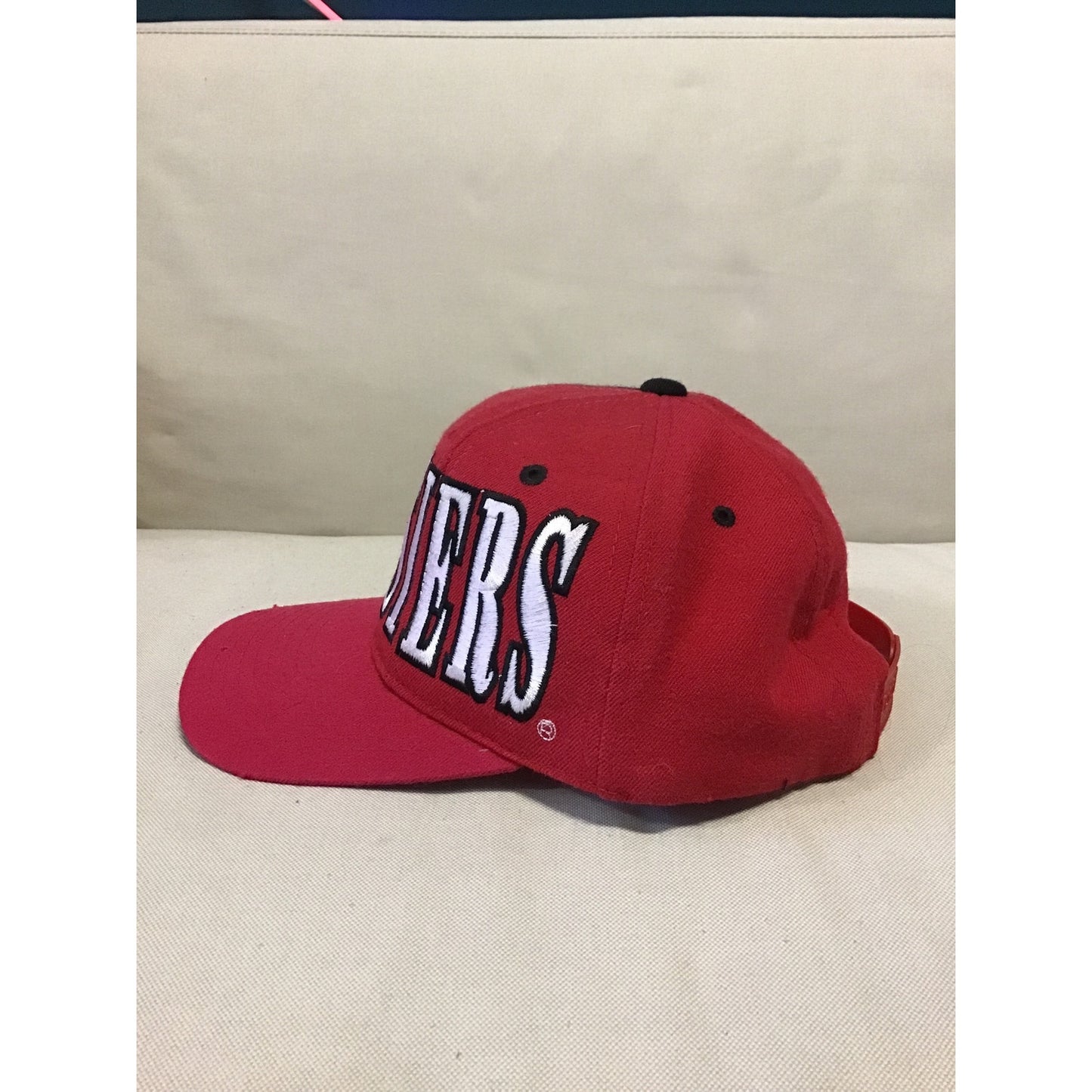 Vintage Starter Tri Power Indiana Hoosiers IU University SnapBack Hat Black Red