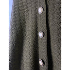 J-Mark Brown V-neck Chunky-Knit Button Front Cardigan Sweater Women's Size Large