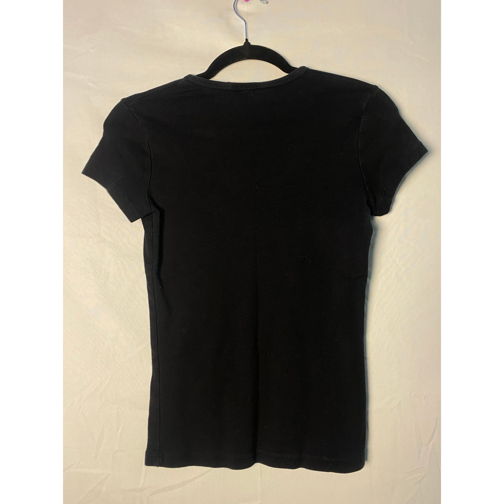 Vintage 90s Glamhead Blondie Graphic Print Black T-shirt Womens XS Petite