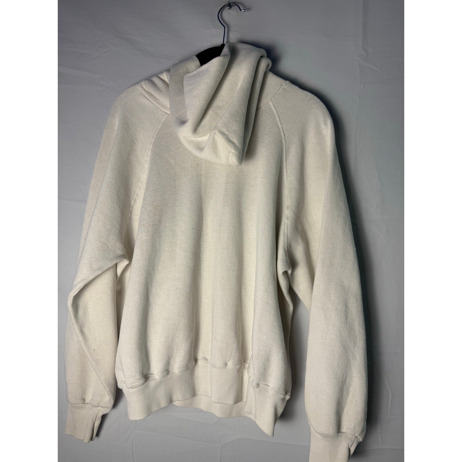 Vintage 90s Basset Walker INDIANA University White Hoodie Pullover Men's Medium