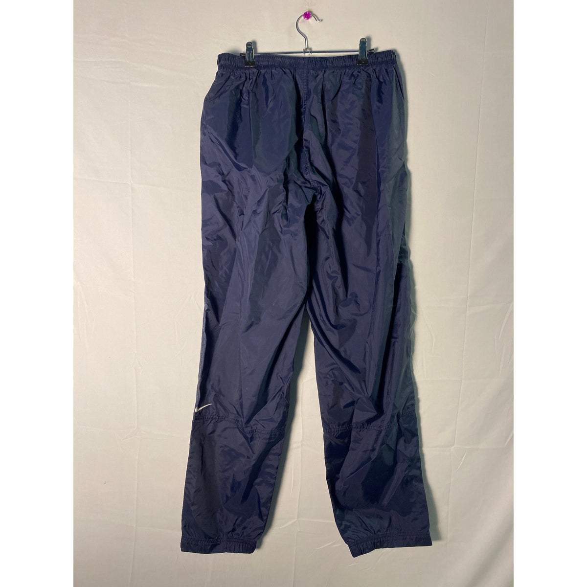 Nike Navy Blue Track Pants Men's Size XL Ankle Zip Pull On Pockets
