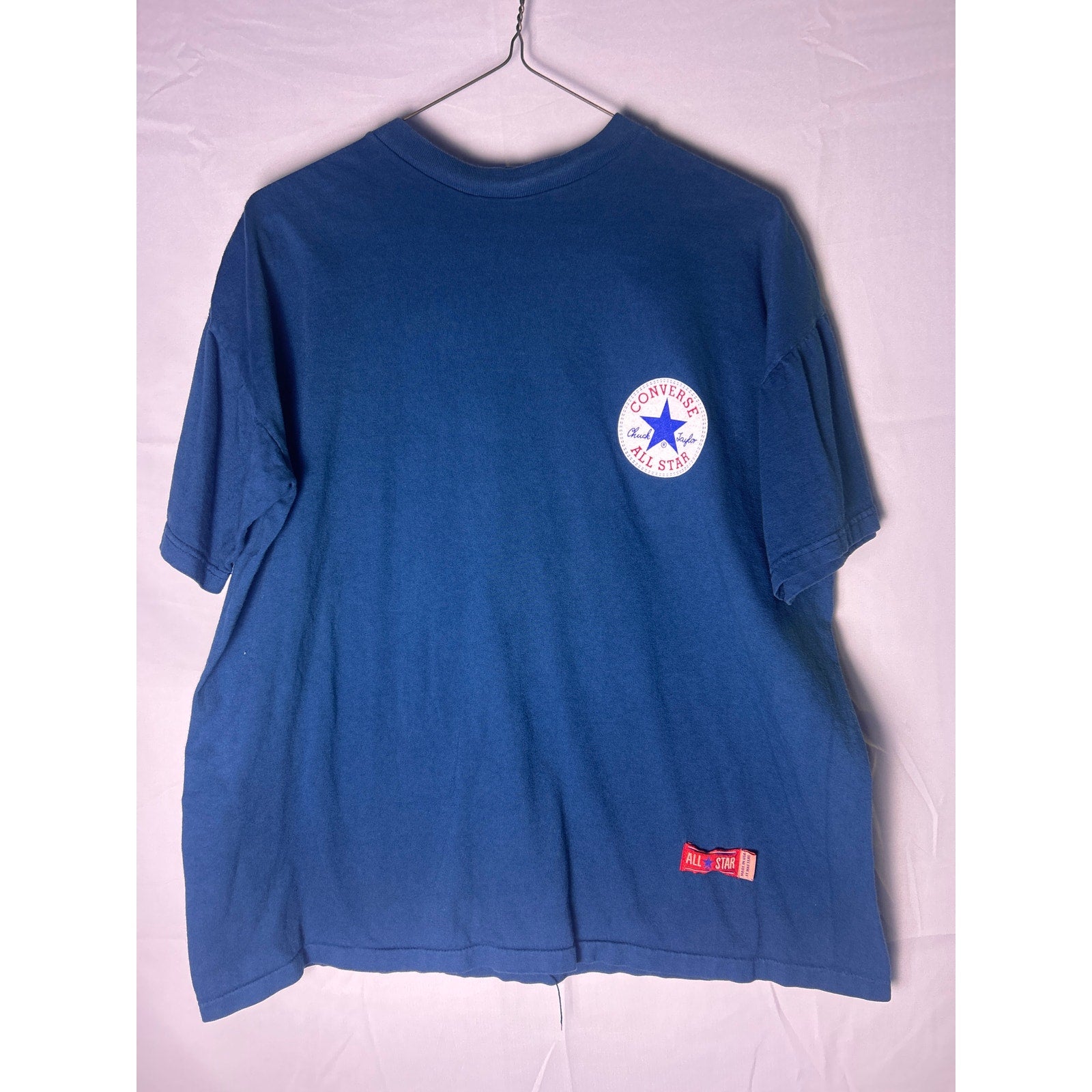 Vintage '94 Converse All Star Blue/Green Crew Neck Short Sleeve Shirt Mens Large