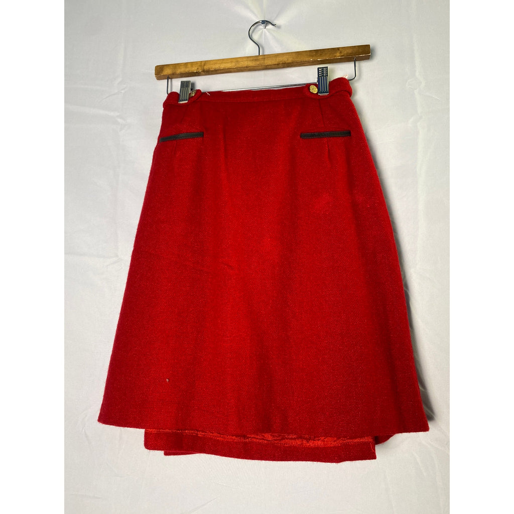 Bobbie Brooks A-line Knee Length Red Skirt Women's Size Small/Medium
