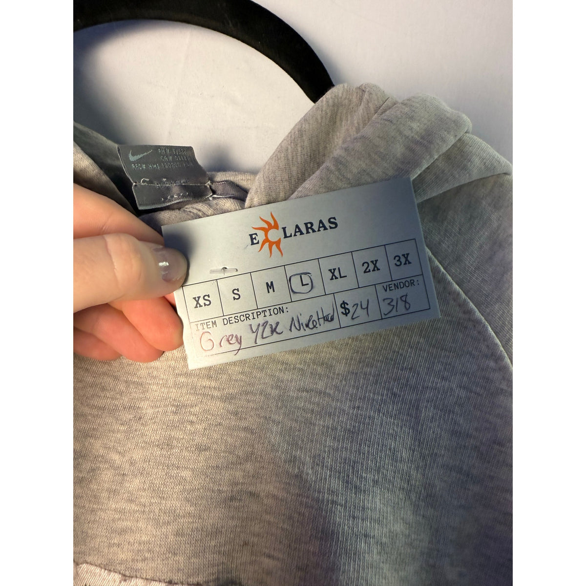 Grey y2k Nike hoodie