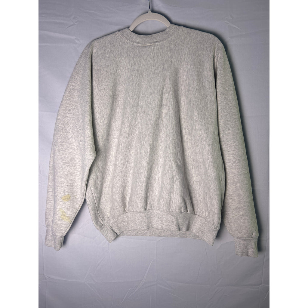Garment Graphics INDIANA Embroidered Gray Crewneck Sweatshirt Women's Size Large
