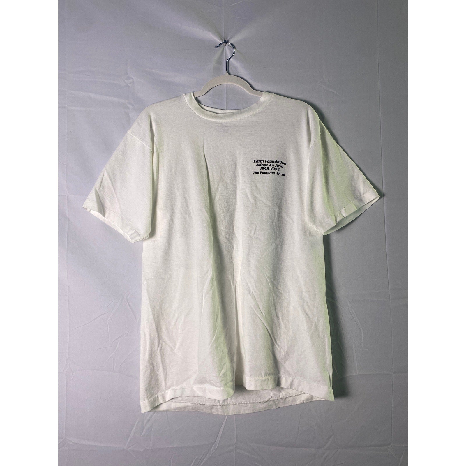 Earth Foundation Adopt an Acre 90s Pantanal Residents Print White Shirt Large