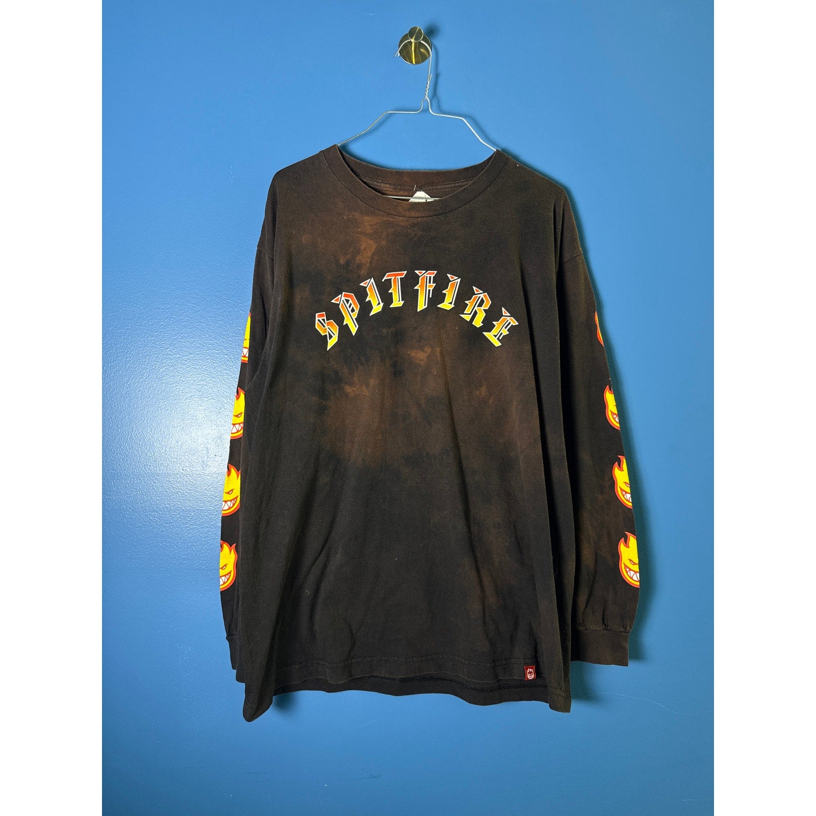 Spitfire Wheels Old E Bighead Fill Long Sleeve Skate T-Shirt Men's Size Large