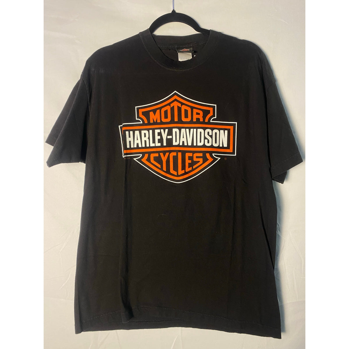 Harley Davidson Basic Black Indy West Plainfield, Indiana Graphic Shirt M/L?