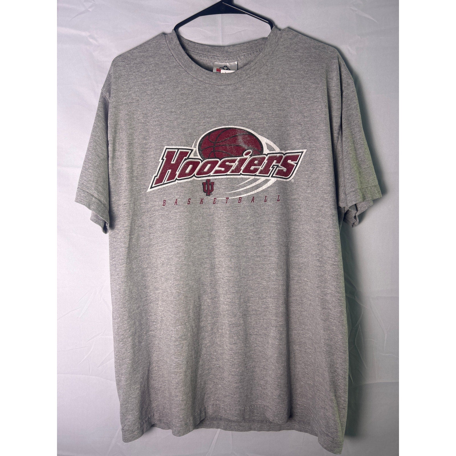 Alstyle Apparel & Activewear Indiana Hoosiers Basketball Gray Shirt Men's Large