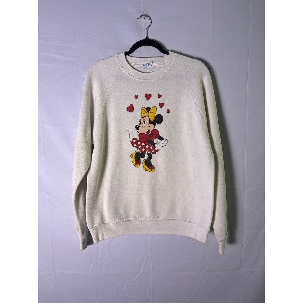 Vintage Disney Minnie Mouse Print Crewneck Pullover Sweater Women's Size XL