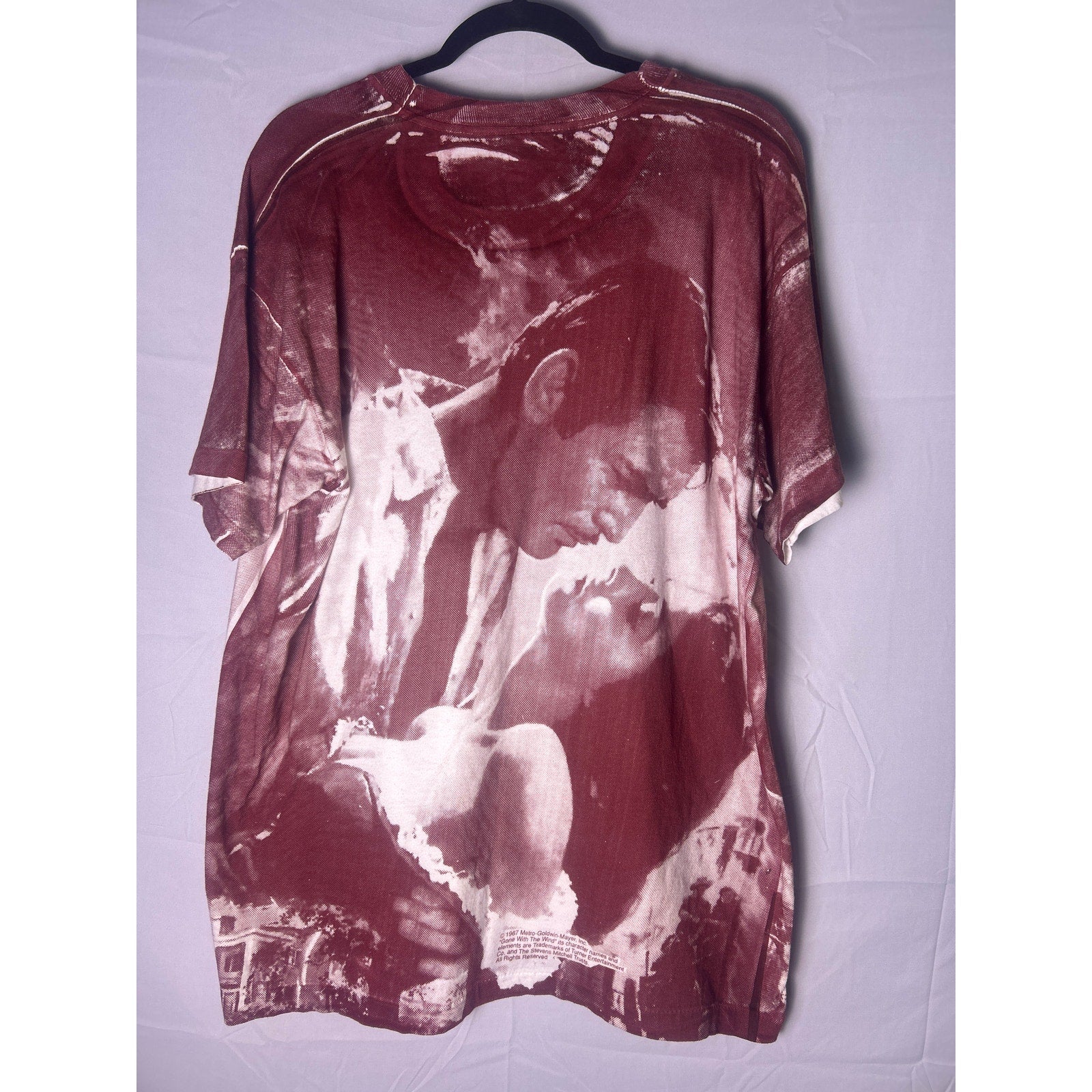 Vintage 1990's Stanley Desantis Gone With The Wind All Over Print Shirt Size XL
