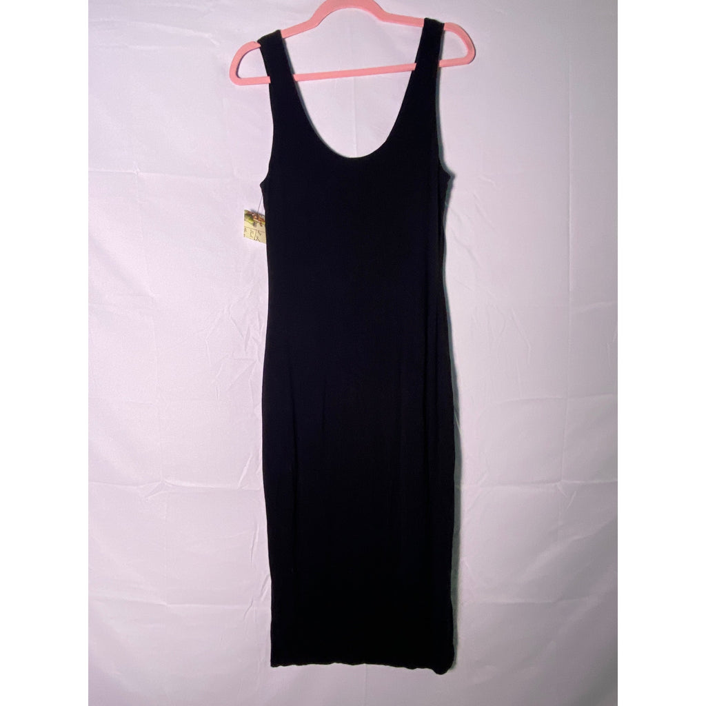 Bar III Black Knit Sleeveless Bodycon Midi Dress Women's Size Medium