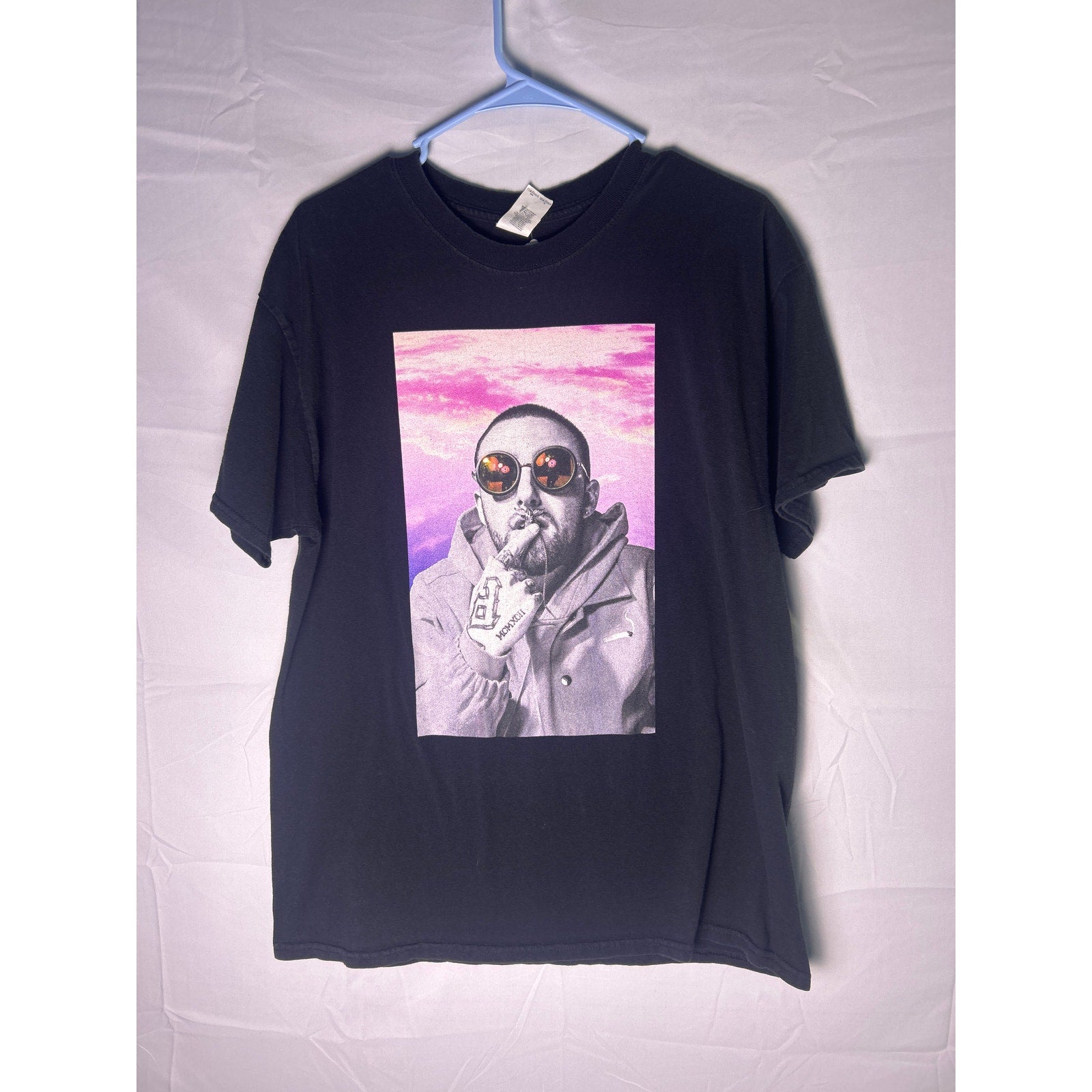 Mac Miller Trippy Graphic Print Black T-shirt Women's Size Large