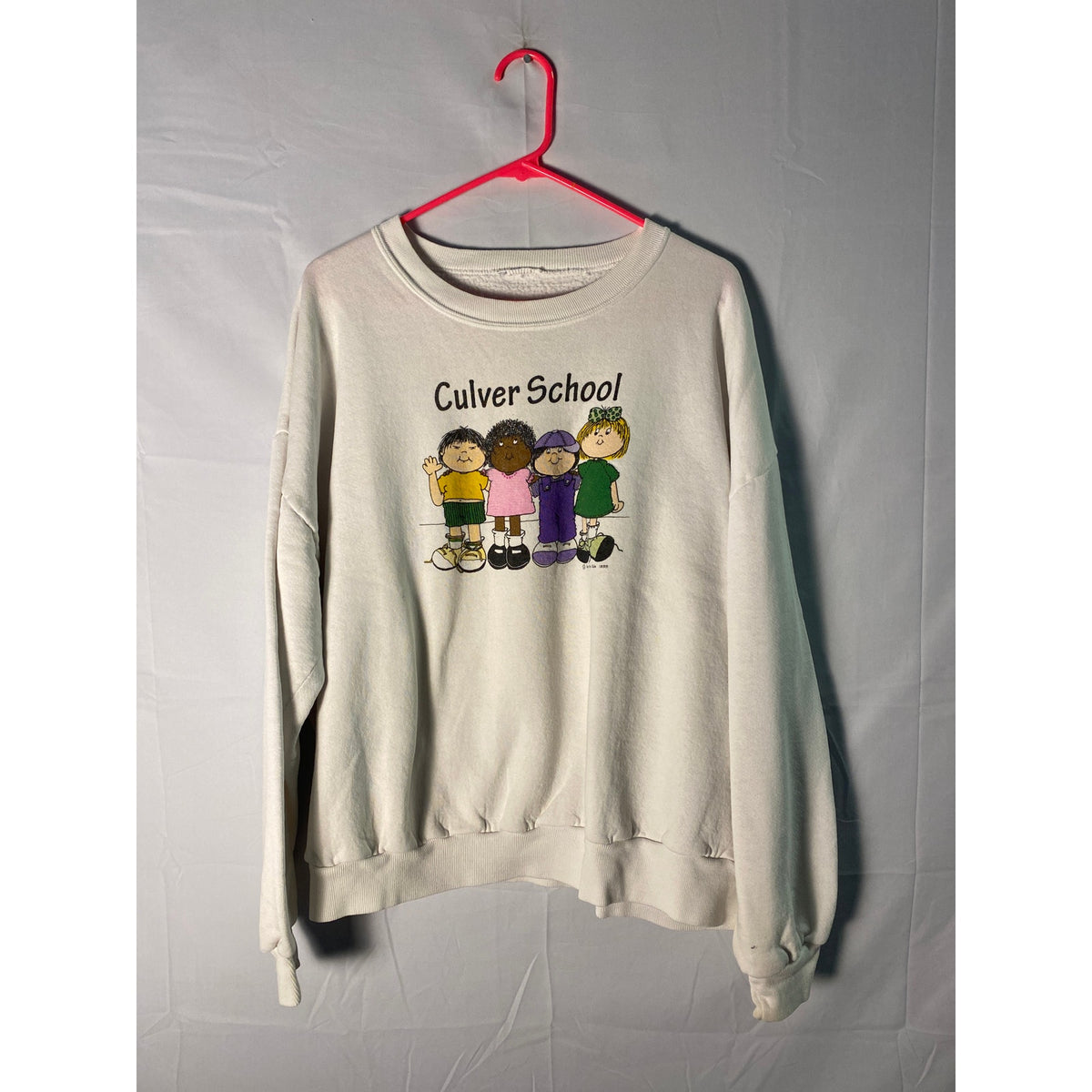 Vintage Culver School White Crewneck Sweatshirt Pullover Women's Size XL&nbsp;