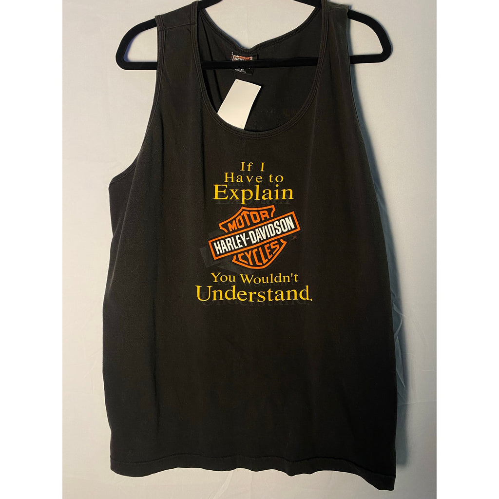 Harley Davidson Dotham, Alabama Black Tank Top Men's Size XXL If I have to..