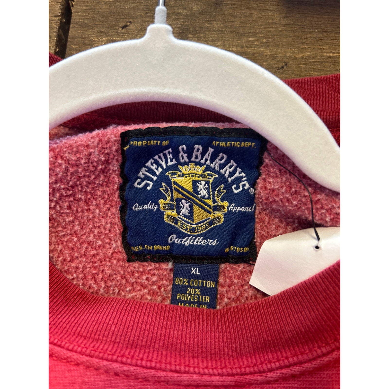 Steve & Barry's Embroidered INDIANA Red Crewneck Pullover Sweatshirt Men's XL