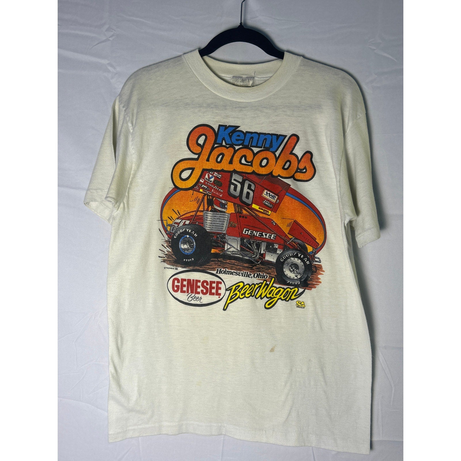 Kenny Jacobs 56 Sprint Car Beer Wagon vintage Gohr Racing Shirt Men's Size XL