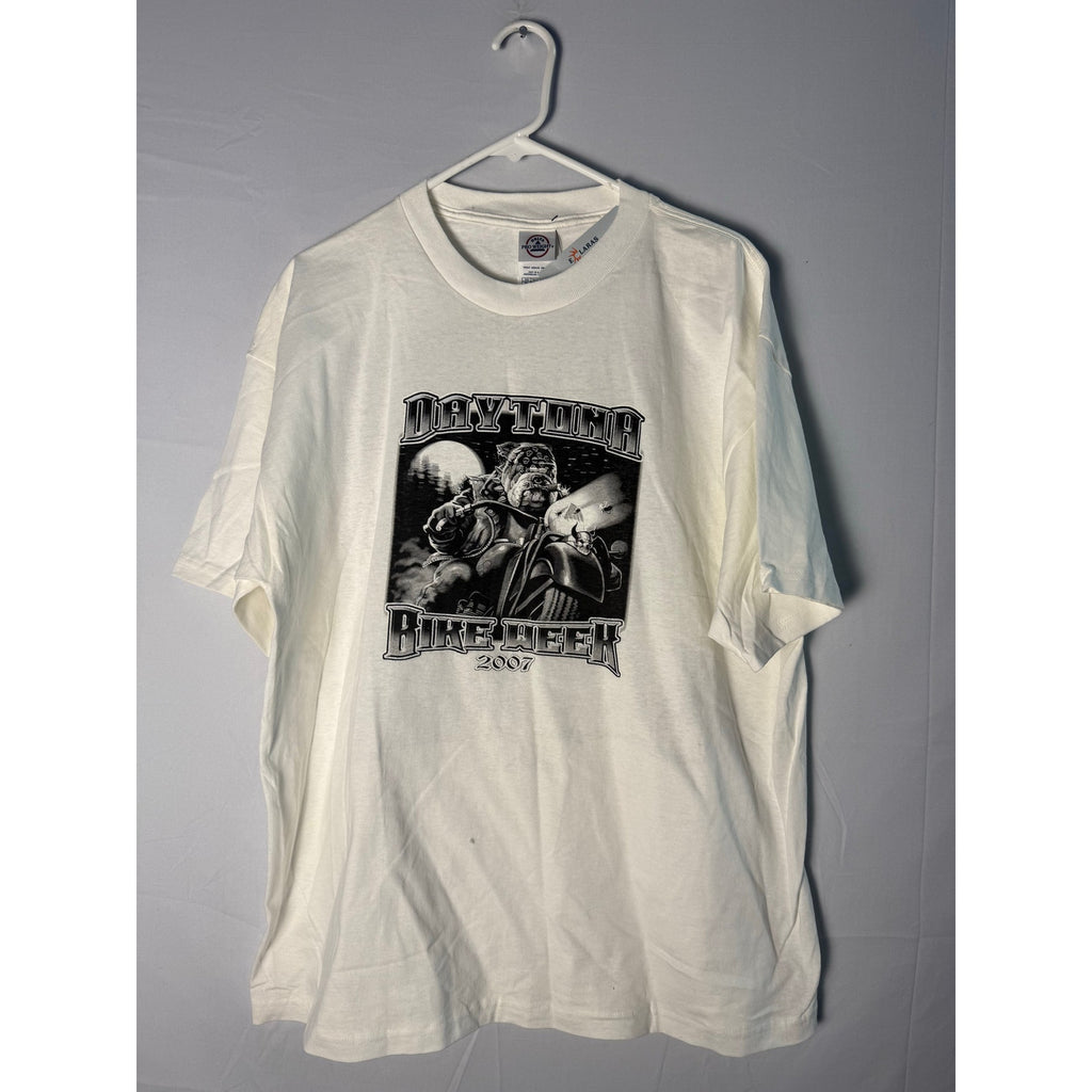 Delta Pro Weight Bike Week 2007 Daytona Print White Shirt Men's Size XL