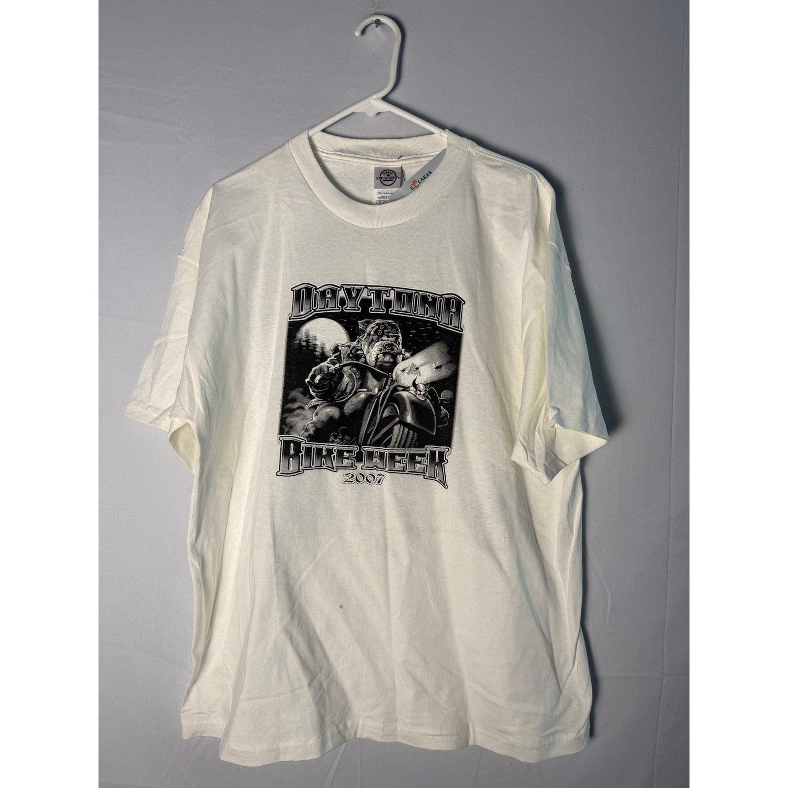 Delta Pro Weight Bike Week 2007 Daytona Print White Shirt Men's Size XL