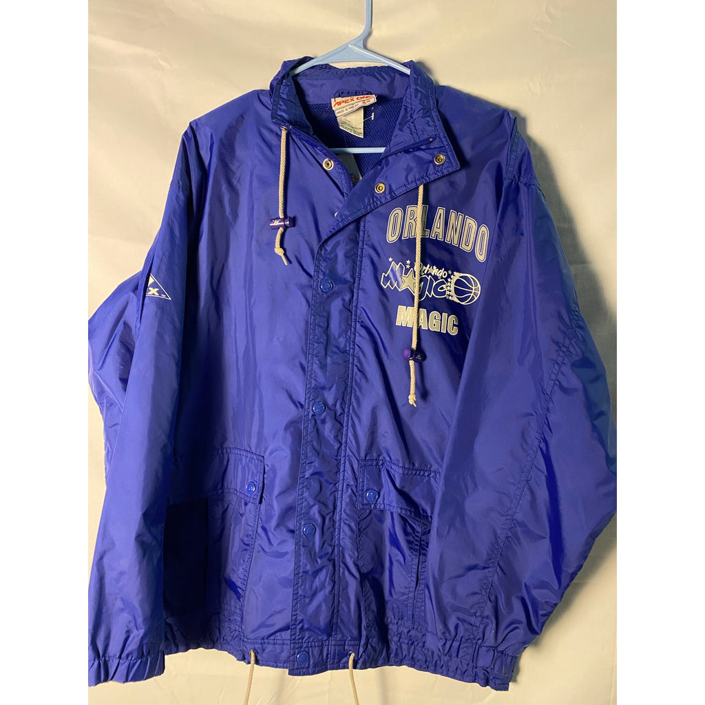 Vintage NBA x APEX ONE Orlando Magic Basketball Jacket Blue Windbreaker Medium
