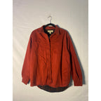 Red Cabelas Button Up Flannel Lined