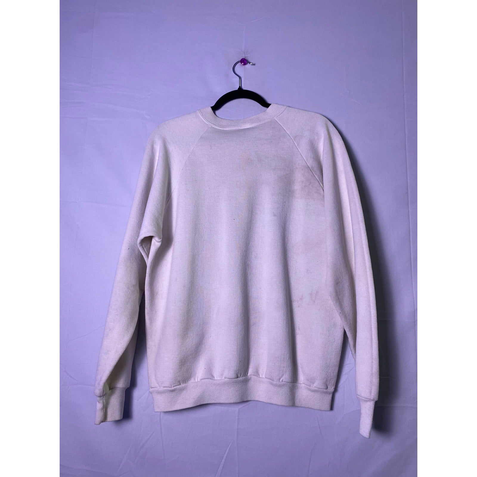90’s Vintage Jerzees Indiana University White Crewneck Pullover Sweatshirt XL