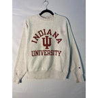 Champion Indiana University Crewneck Gray Sweatshirt Men's Small Reverse Weave