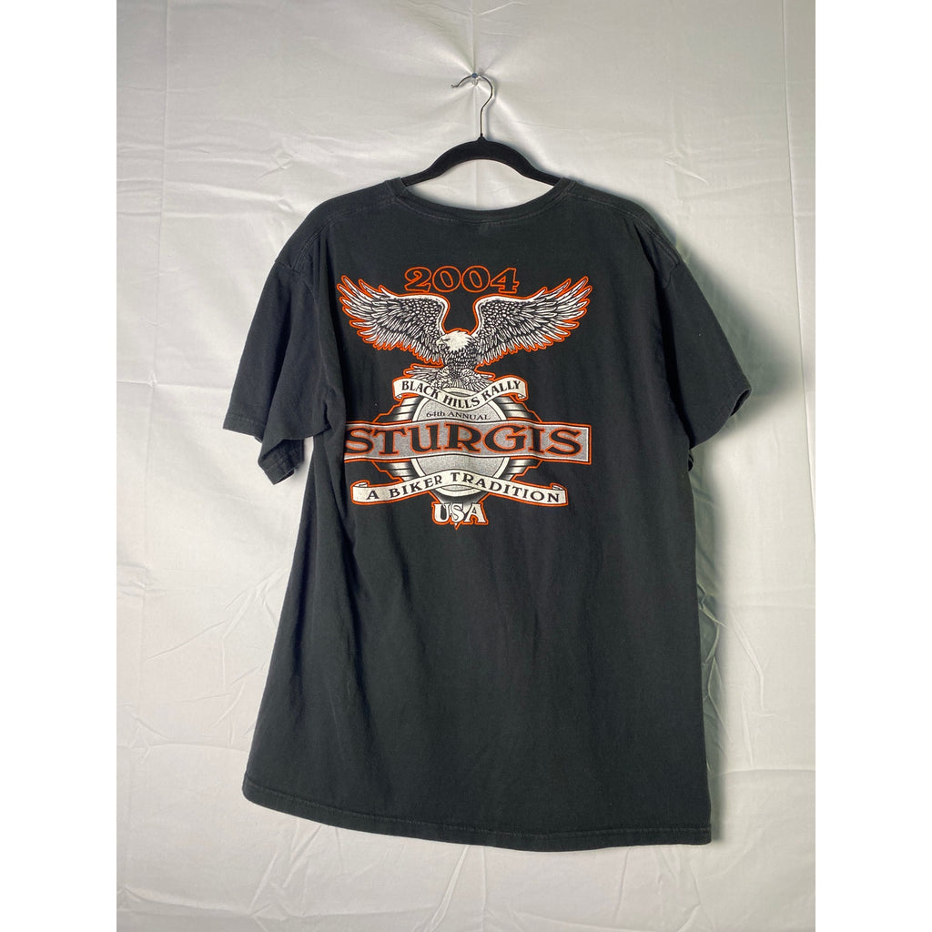 Hanes 04 Sturgis A Biker Tradition USA 64th Annual Black Hills Rally Shirt Large