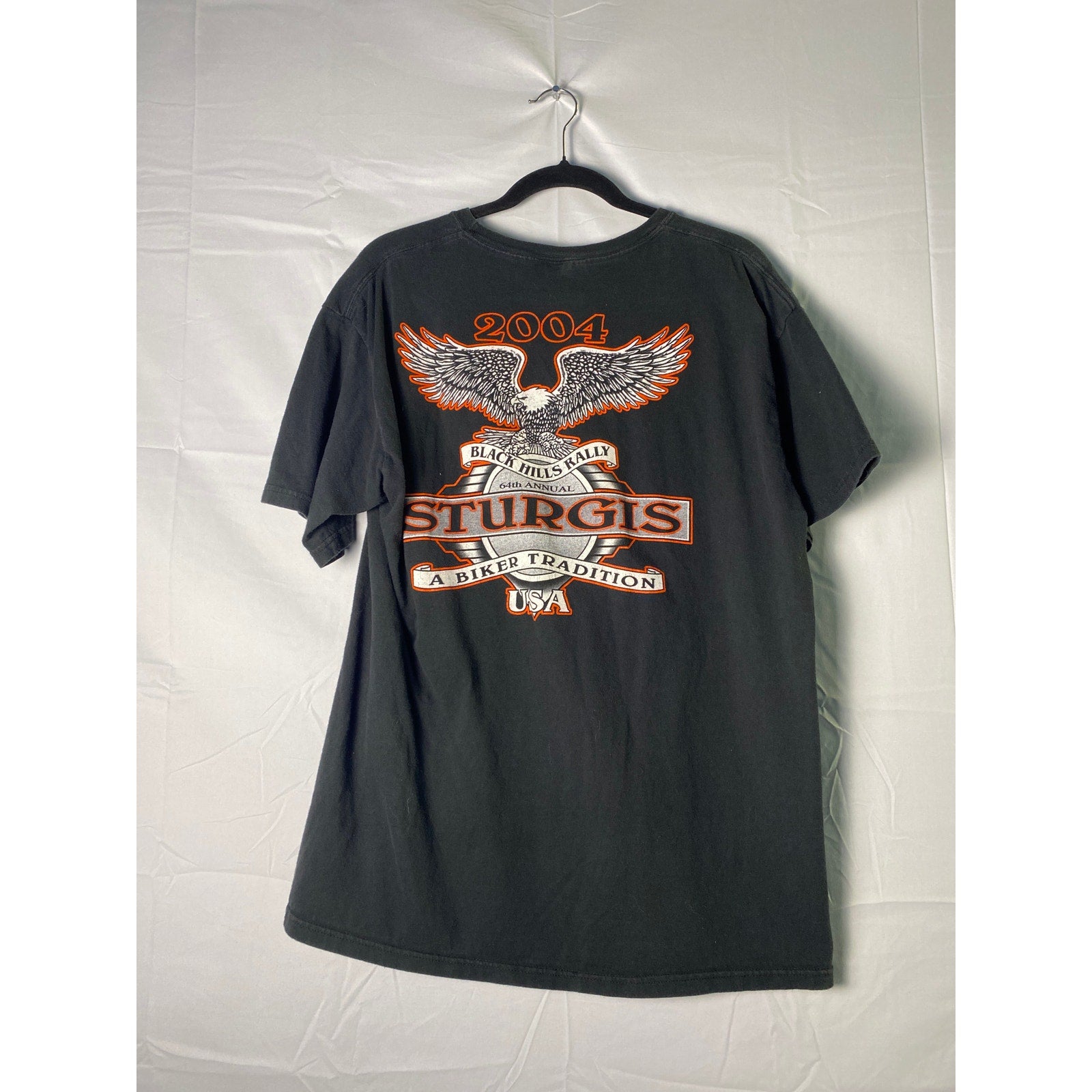Hanes 04 Sturgis A Biker Tradition USA 64th Annual Black Hills Rally Shirt Large