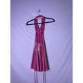 Lucy in the Sky Metallic Hot Pink Halter Dress