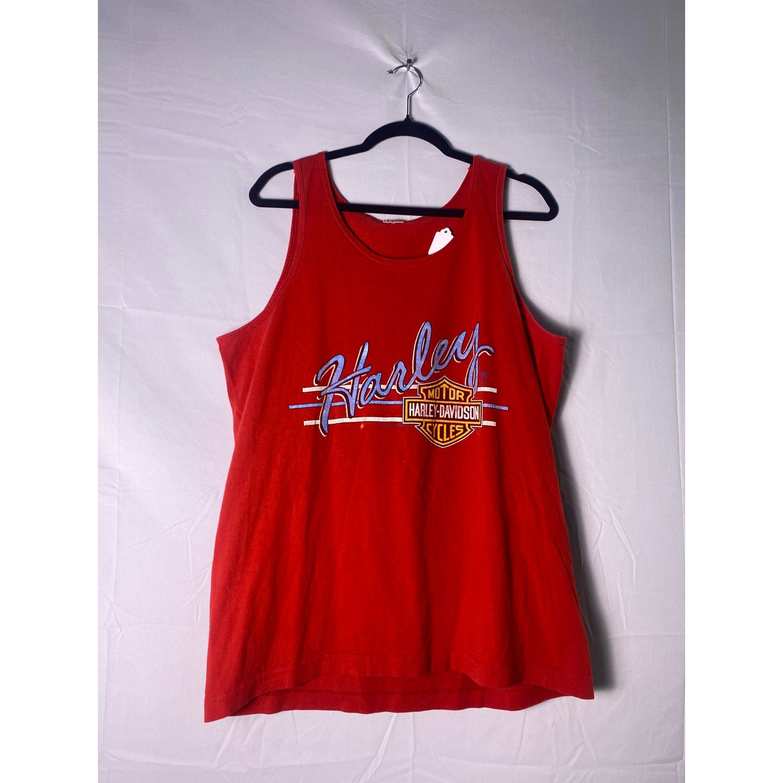 Harley Davidson Red Pleasant Hill, California Tank Top Men’s Size Medium