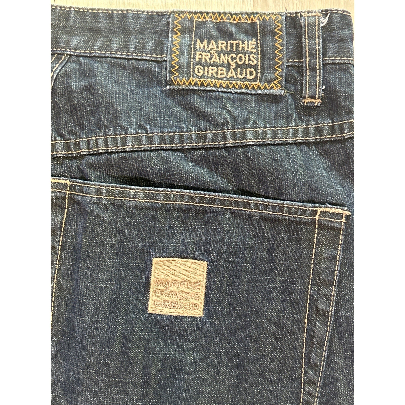Marithe + Francois Girbaud Straight Leg Dark Wash Jeans Men's Size 40/34