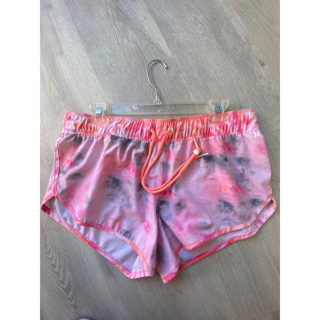 Hurley Hello Kitty Phantom Beachrider Tie Dye Boardshorts Pink Foam Womens Large