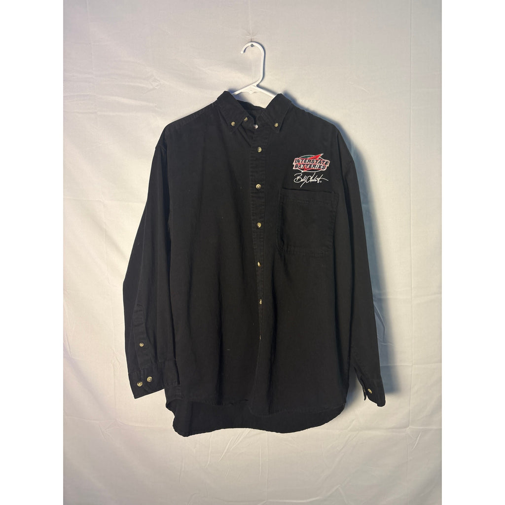 Winner’s Circle Bobby Labonte Racing Embroidered Black Button Down Men's Large