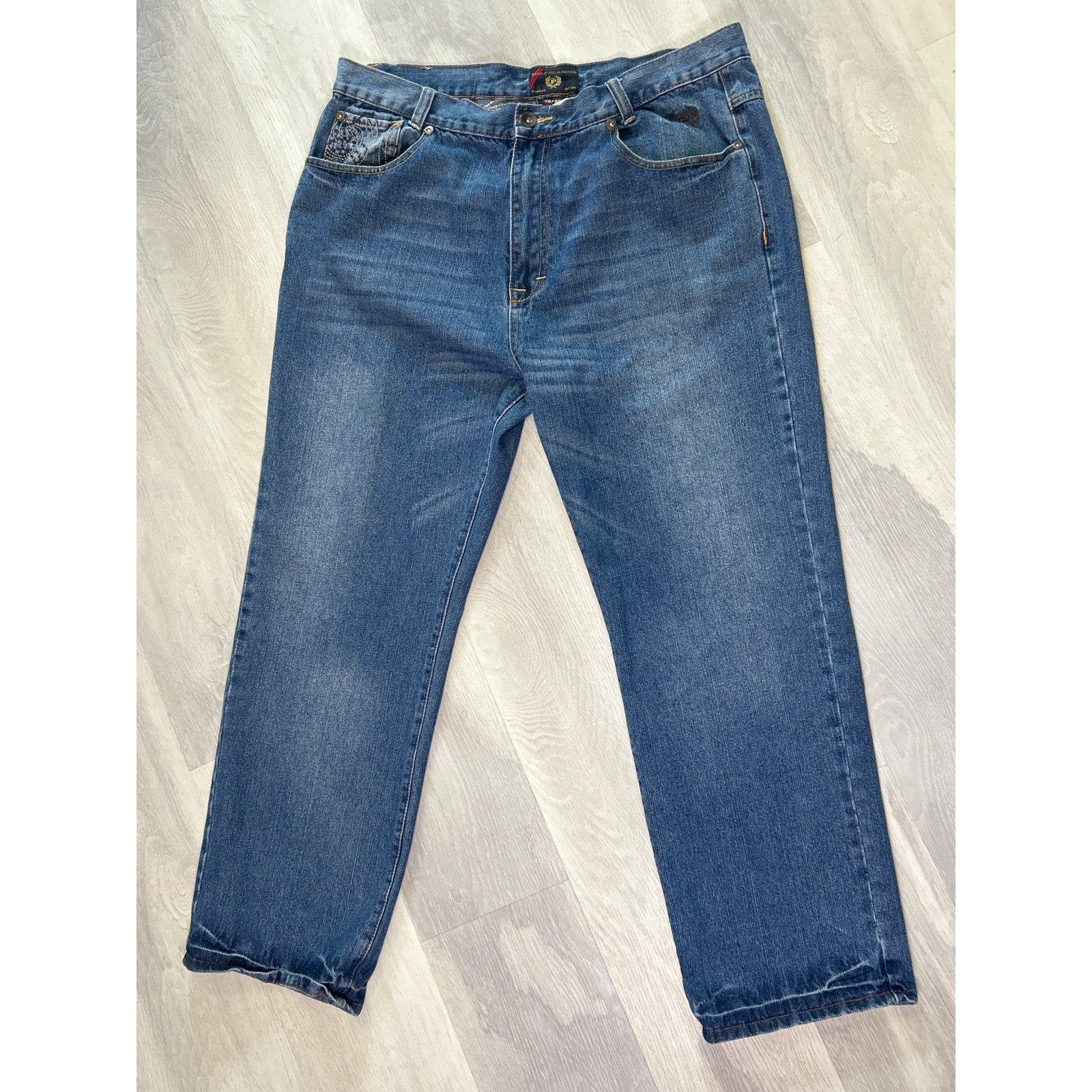Vintage  Phat Farm Blue Denim Straight Leg Medium Wash Men's Size 40/32