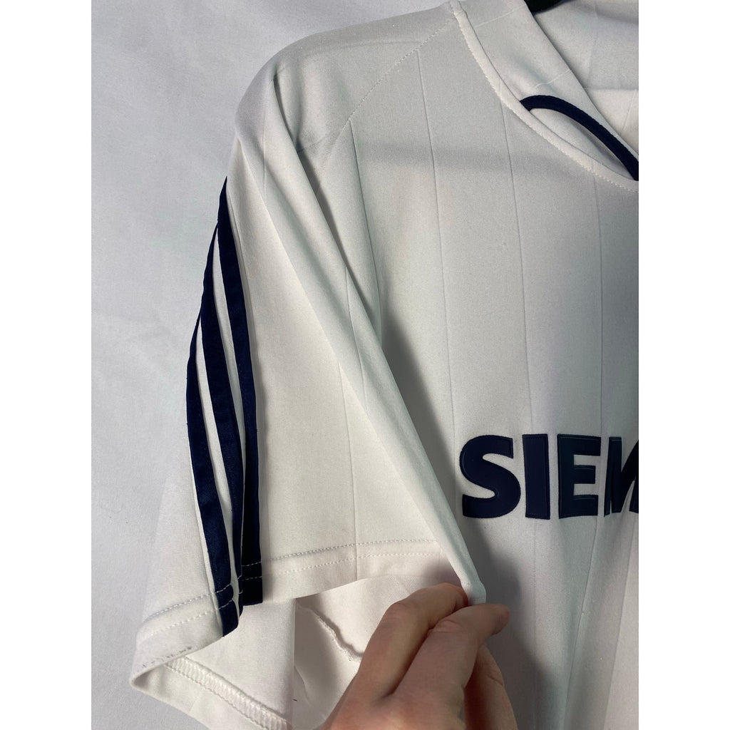 Vintage 90s Filpides Real Madrid Away Jersey SIEMENS Rubber Embroidered Logo Large