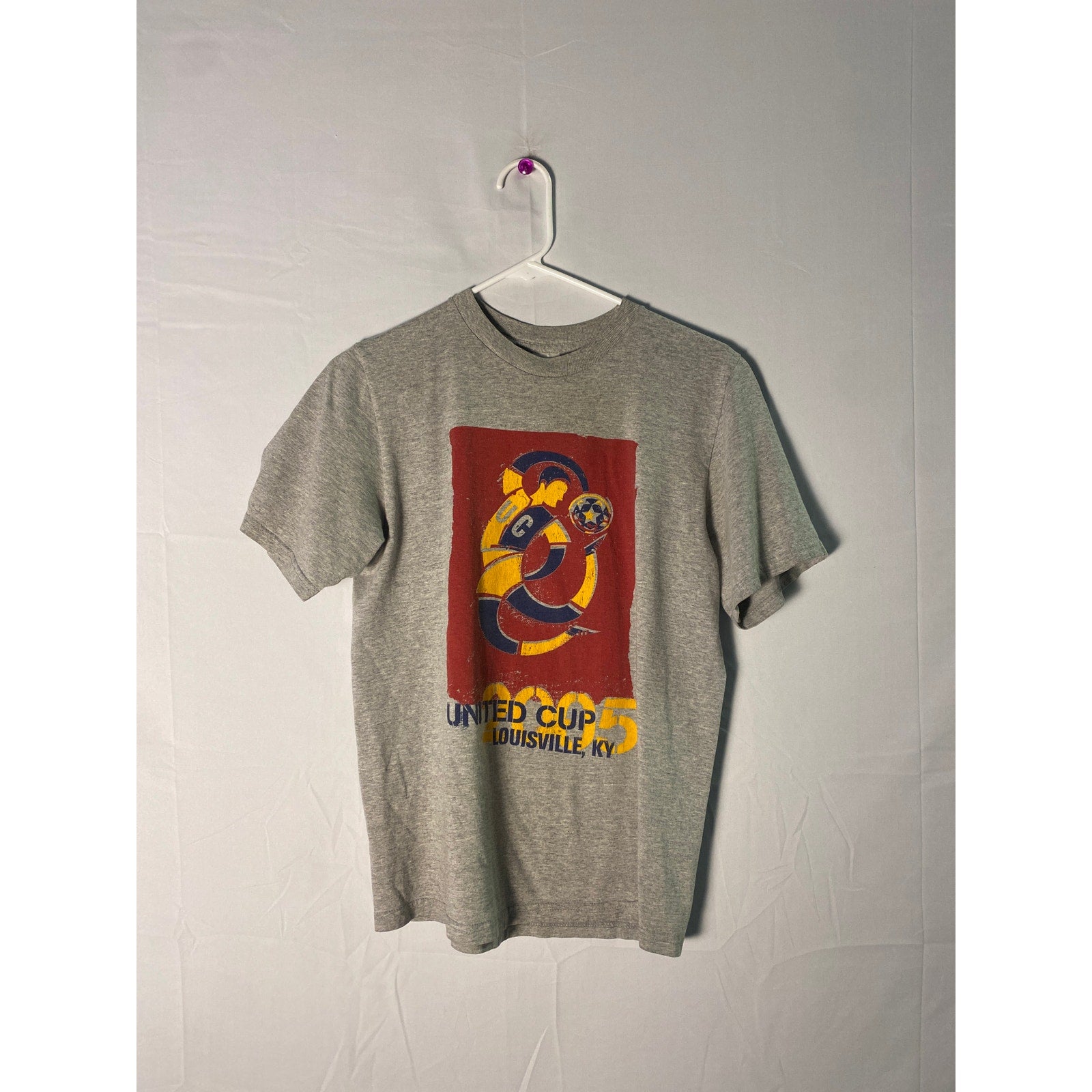 2005 Adidas United Cup Louisville, KY Gray Graphic Shirt Men's Size Large